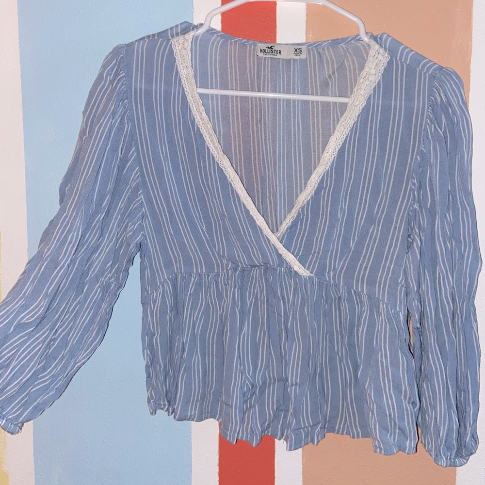 Hollister Flowy Striped Blouse